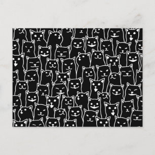 Cartão Postal O meu gato estava certo sobre você padrão de gatos