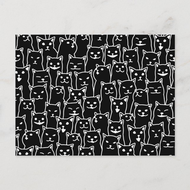 Cartão Postal O meu gato estava certo sobre você padrão de gatos (Frente)