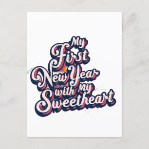 Cartão Postal O Meu Primeiro Ano Novo Com O Meu Amor