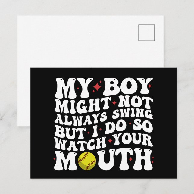 Cartão Postal O Meu Rapaz Pode Nem Sempre Balançar, Mas Eu Vejo- (Frente/Verso)