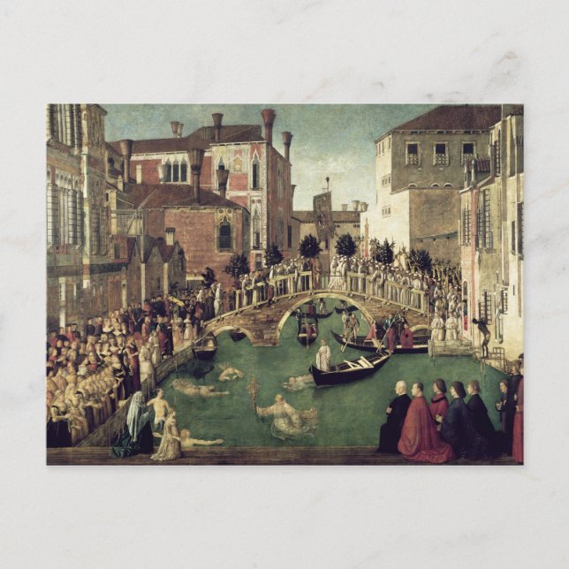 Cartão Postal O Milagre da Cruz na Ponte San Lorenzo (Frente)