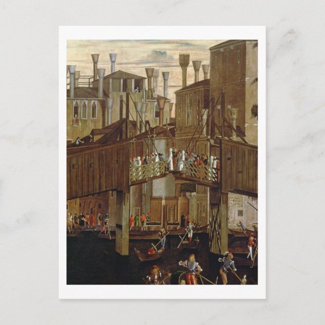 Cartão Postal O Milagre do Relic da Santa Cruz, detalhe (Frente)