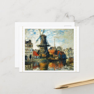 Cartão Postal O moinho de vento, Claude Monet 1871 