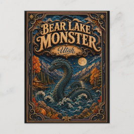 Cartão Postal O Monstro do Lago Bear Utah Popcut Lendas