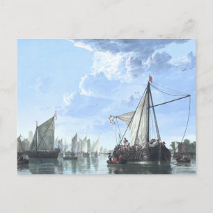 Cartão Postal O Mosa em Dordrecht em o dia