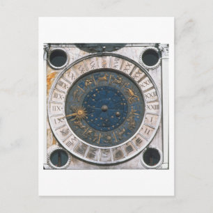 Cartão Postal O mostrador de relógio de ouro e esmalte, design i