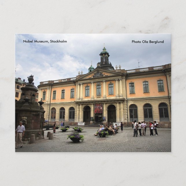Cartão Postal O Museu Nobel, Estocolmo, Foto O... (Frente)