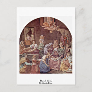 Cartão Postal O Nascimento De Mary Por Guido Reni