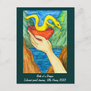 Cartão Postal O Nascimento de um Cartão-Postal do Dragão
