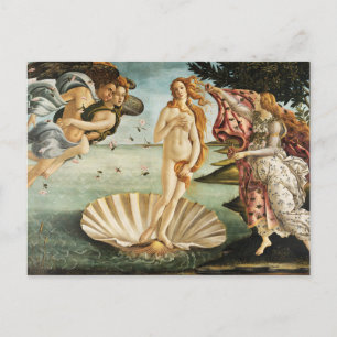 Cartão Postal O Nascimento de Vênus de Sandro Botticelli (1485)