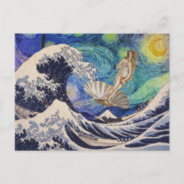 Cartão Postal O Nascimento de Vênus na Onda Excelente