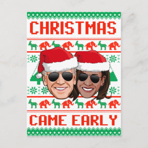 Cartão Postal O NATAL CHEGOU CEDO - Biden Harris 2020