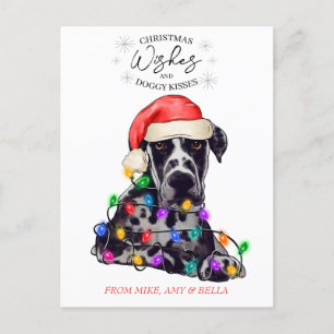 Cartão Postal O Natal Deseja Que O Cachorro Pupado Beija Pet Cuj
