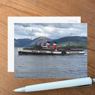Cartão Postal O Navio a vapor de Waverley Paddle na Escócia