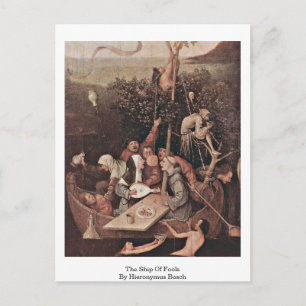 Cartão Postal O Navio De Tolos. Por Hieronymus Bosch