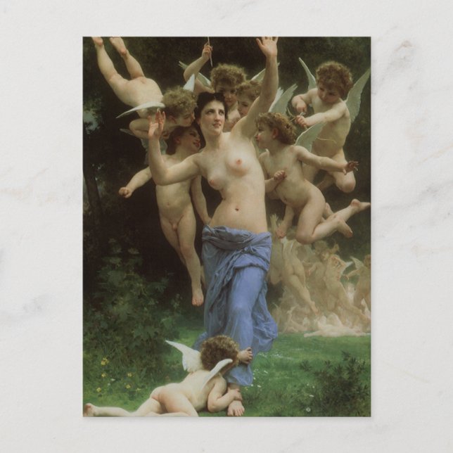 Cartão Postal O ninho dos Wasp de William Adolphe Bouguereau (Frente)