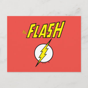 Cartão Postal O Nome do Flash & Logotipo do Raio