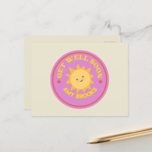 Cartão Postal O nome personalizado logo recebe texto em roxo