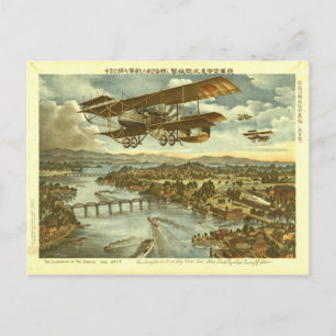 Cartão Postal O nosso exército ataca a água do céu e a praia