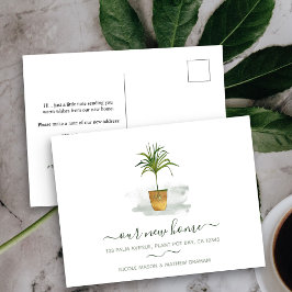 Cartão Postal O nosso novo anúncio de mudança de planta de palme