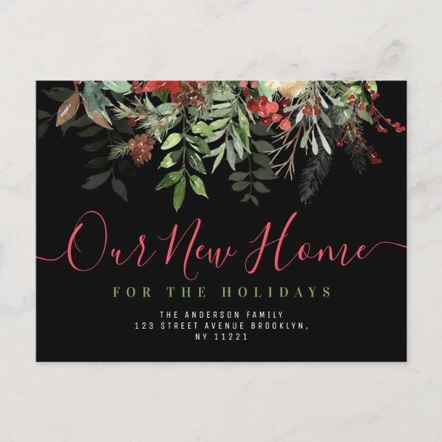 Cartão Postal O nosso novo script Home que anota Nova Página (Frente)