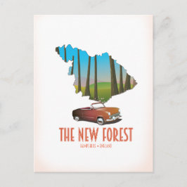 Cartão Postal O novo mapa da floresta Hampshire Inglaterra