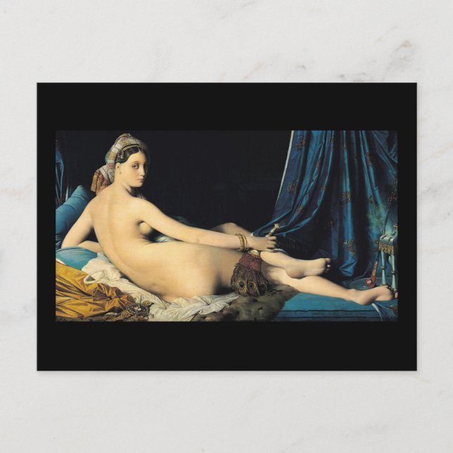 Cartão Postal O Odalisque grande Jean 1814 Auguste Dominique (Frente)