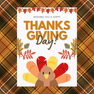 Cartão Postal O outono russo deixa feliz dia de graças