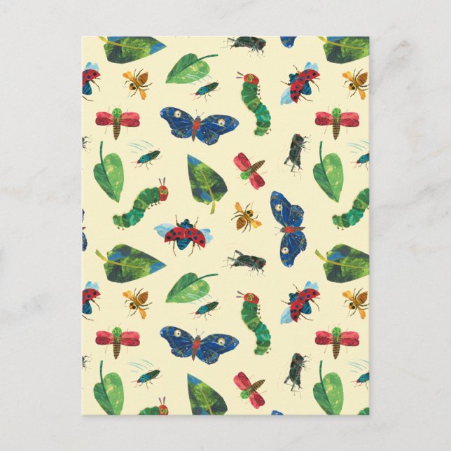 Cartão Postal O padrão da lagarta muito faminta seja gentil (Frente)