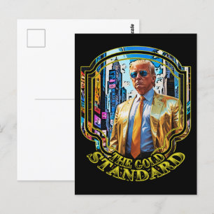 Cartão Postal O Padrão Dourado - Presidente Trump 2024