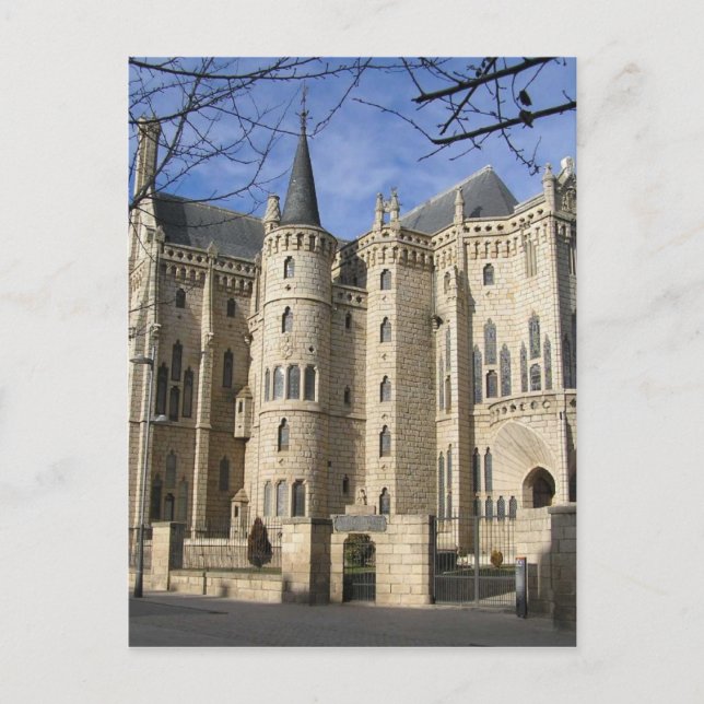 Cartão Postal O Palácio Episcopal de Astorga (Frente)