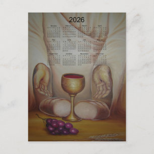 Cartão Postal O Pão da Vida: Calendário 2026 da Sagrada Eucarist