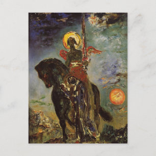 Cartão Postal O parque e o anjo da morte de Gustave Moreau