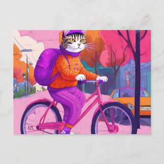 Cartão Postal O Passeio de Volta às Aulas da Jazzy Kitty