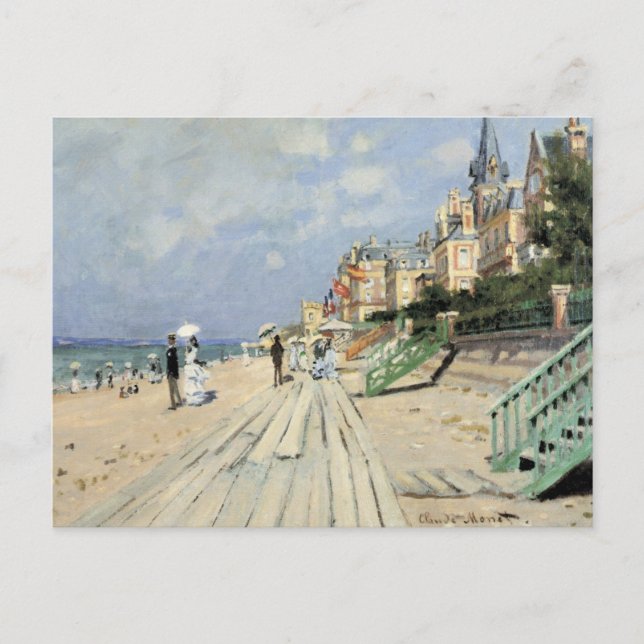 Cartão Postal O passeio em Trouville por Claude Monet (Frente)