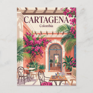 Cartão Postal O Pátio da Bougainvillea Colômbia