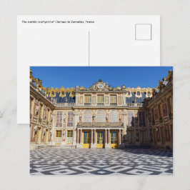 Cartão Postal O pátio de mármore do Palácio de Versalhes, França