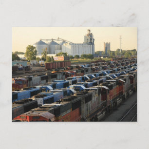 Cartão Postal O Pátio Ferroviário