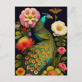Cartão Postal O Pavão | Modern Haeckel