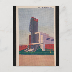 Cartão Postal O Pavilhão Italiano Feira Mundial de Chicago 1933