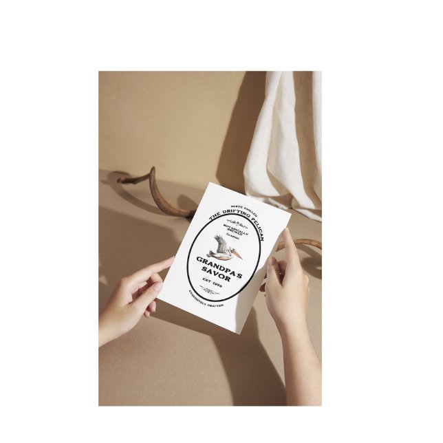 Cartão Postal O Pelican Vintage Apothecary Personalizado (Criador carregado)