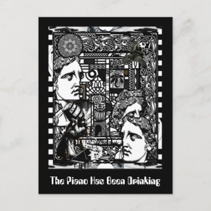 Cartão Postal O Piano Foi Bebendo