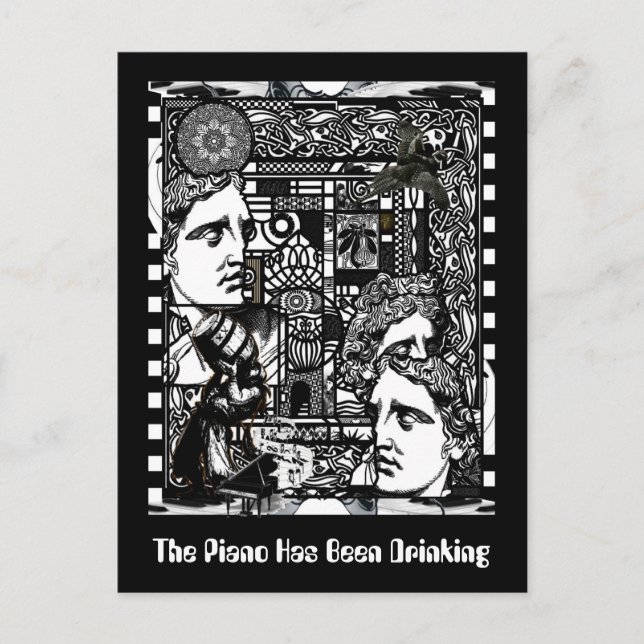Cartão Postal O Piano Foi Bebendo (Frente)