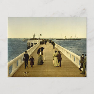 Cartão Postal O píer Ostende Bélgica