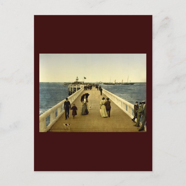 Cartão Postal O píer Ostende Bélgica (Frente)