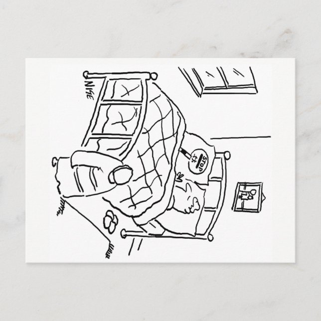 Cartão Postal O pirulito dorme com seu pirulito (Frente)