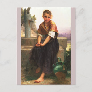 Cartão Postal O Pitcher quebrado por Bouguereau