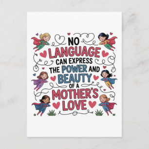 Cartão Postal O Poder e a Beleza do Amor de uma Mãe