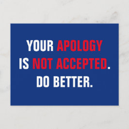Cartão Postal O político Sua Desculpas Não é Aceite