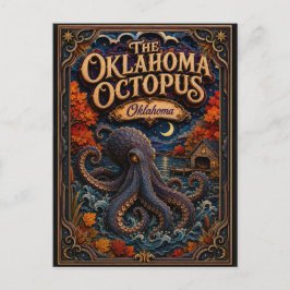 Cartão Postal O Polvo de Oklahoma Lendas Popcut Oklahoma